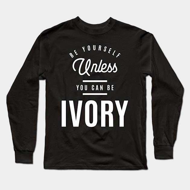 Ivory Personalized Name Long Sleeve T-Shirt by cidolopez